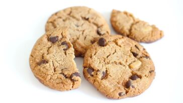 galletas de chocolate con mezcla de torta