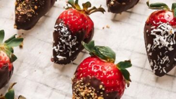 fresas con chocolate