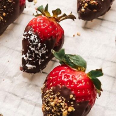 fresas con chocolate