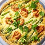 tarta doble de queso y verduras de primavera