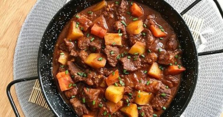 goulash de ternera en coccion lenta