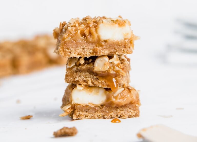 barras de caramelo y nueces