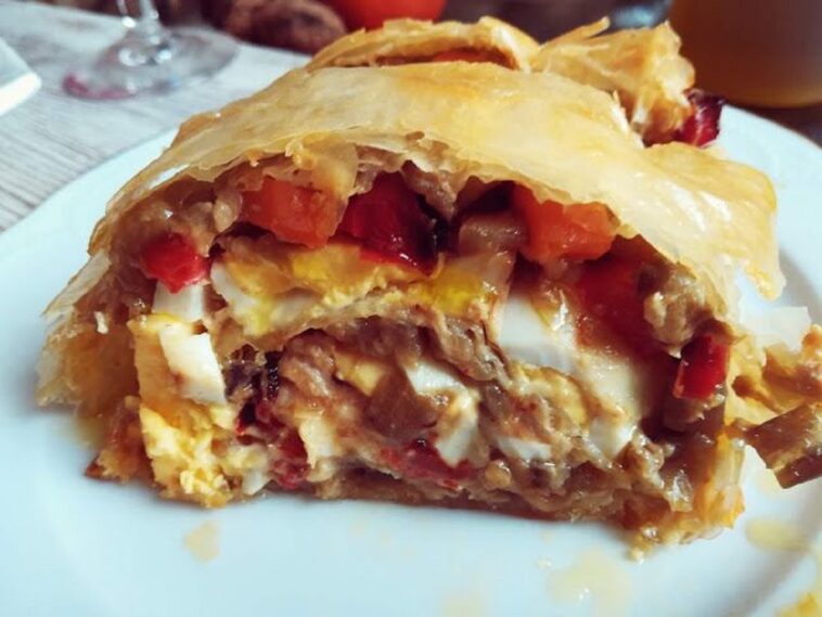 Rollos de masa fillo vegetarianos