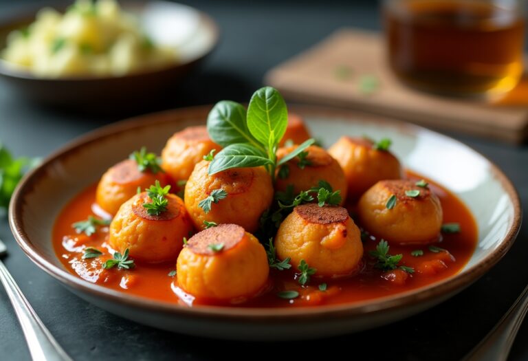 Deliziose albóndigas in salsa preparate con amore