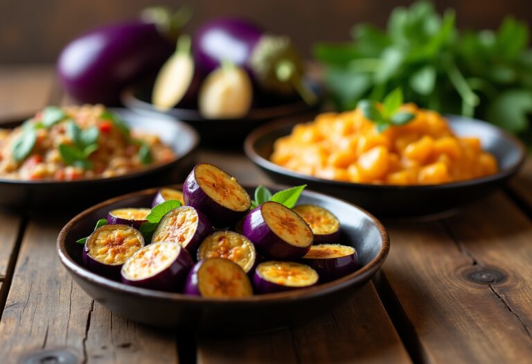 Berenjenas preparate in diverse ricette gustose
