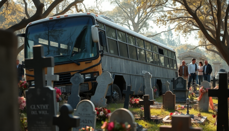 Accidente de bus en cementerio de Cali sorprende a la comunidad