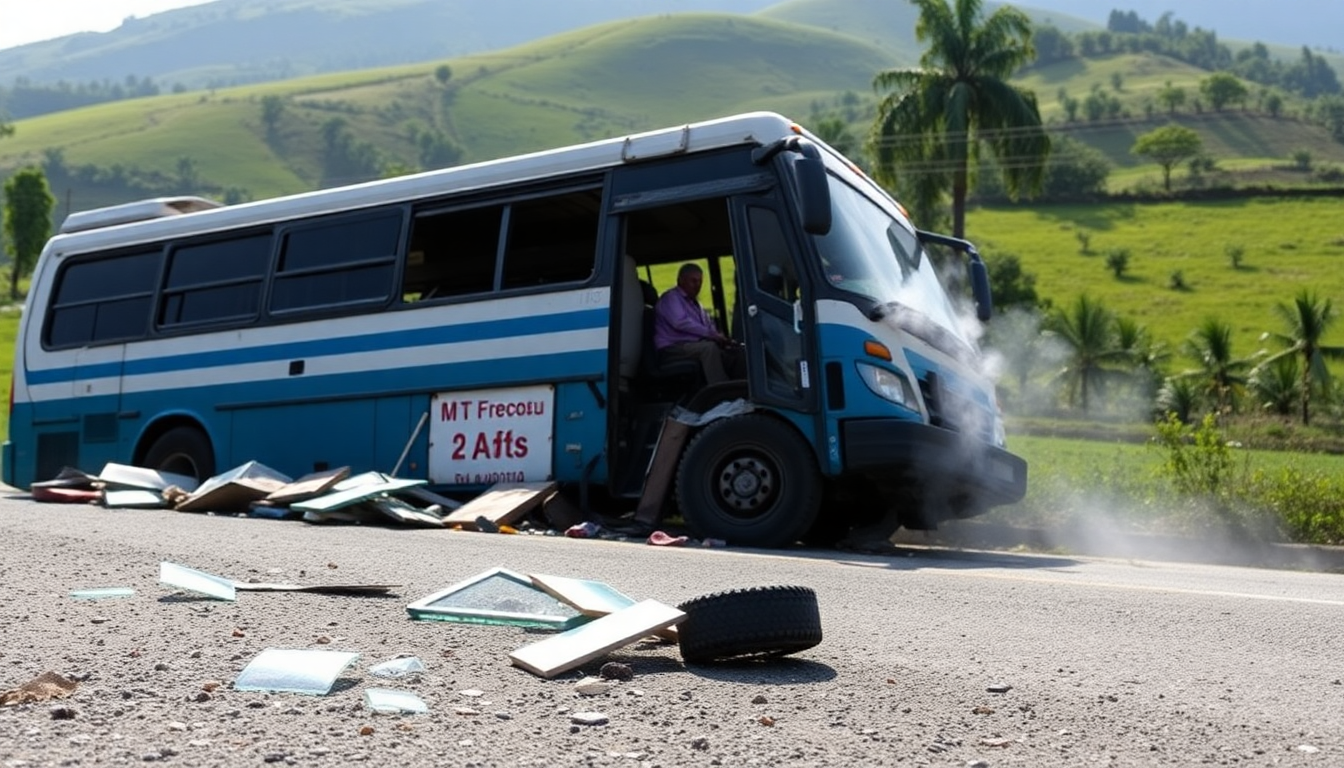 Accidente de bus intermunicipal deja tres muertos en Armero