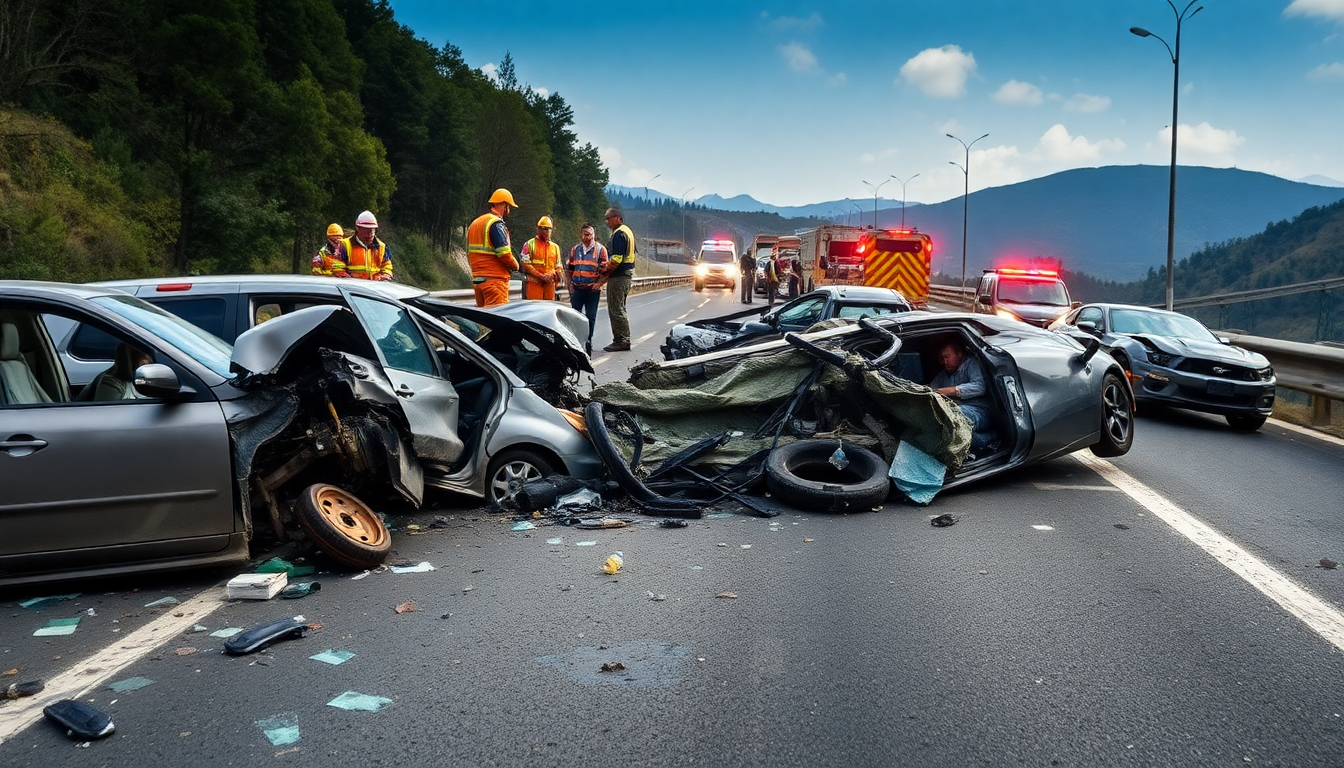 Accidente en el puente Helicoidal entre Cajamarca y Calarcá