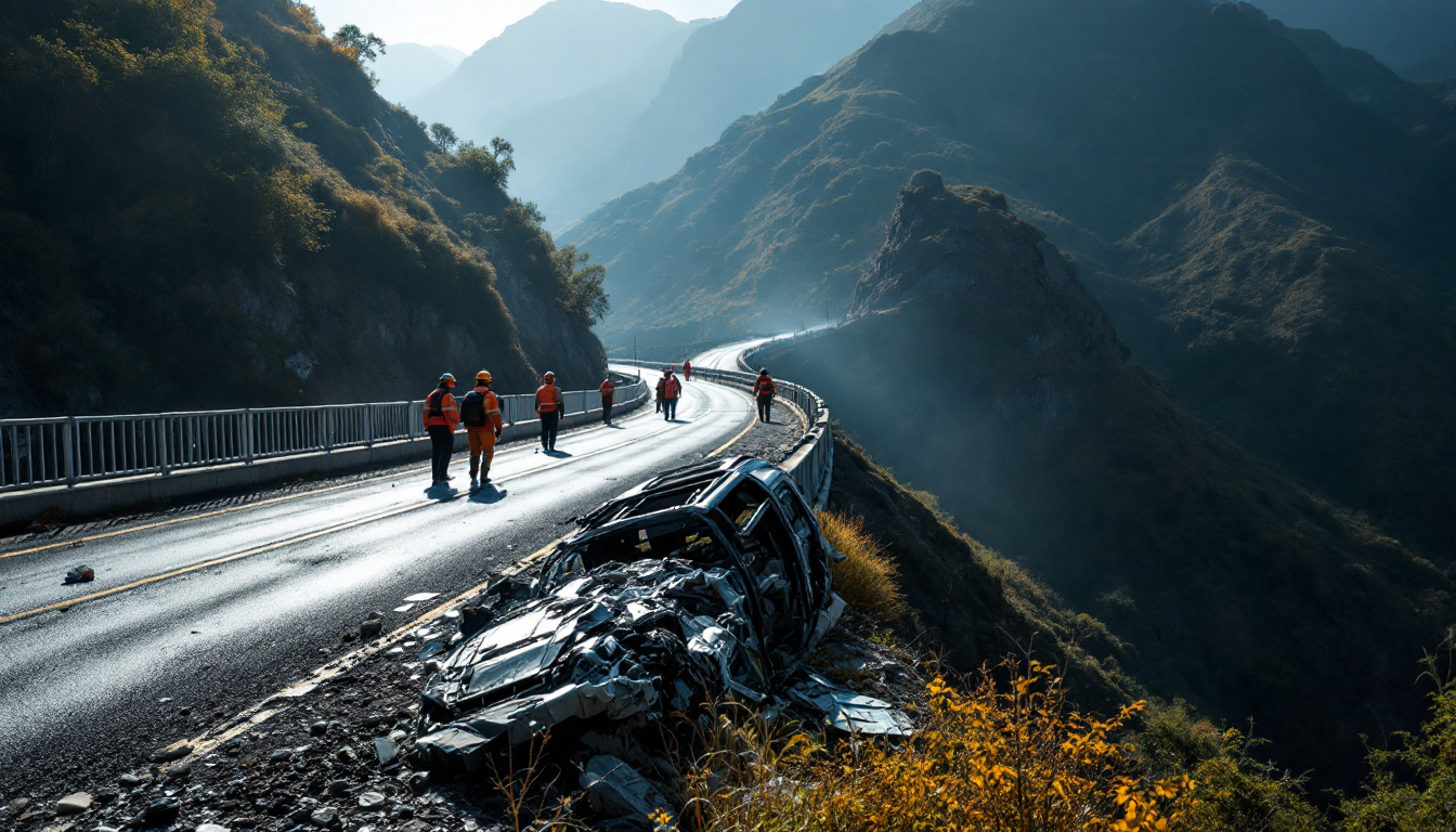 Accidente trágico en el puente helicoidal de Calarcá