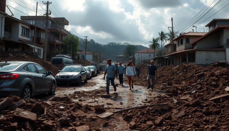 Deslizamiento de tierra en la Comuna 8 de Medellín