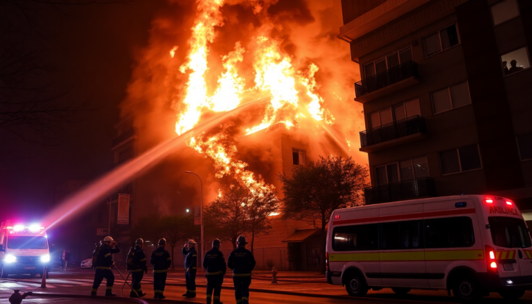 Incendio en un edificio de Recoleta provoca intoxicación en cinco personas