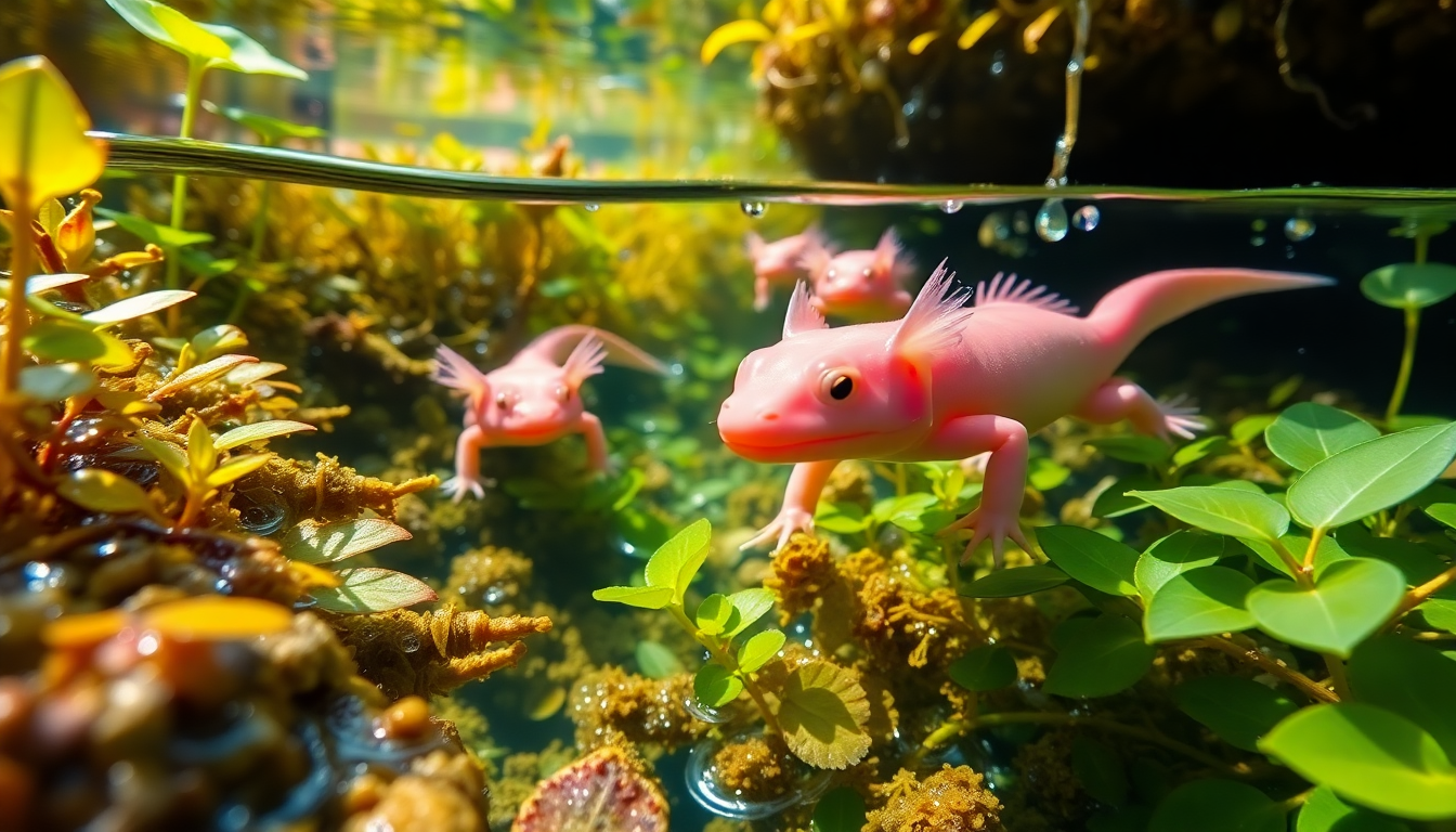 Los axolotles se adaptan a la vida silvestre tras ser criados en cautiverio