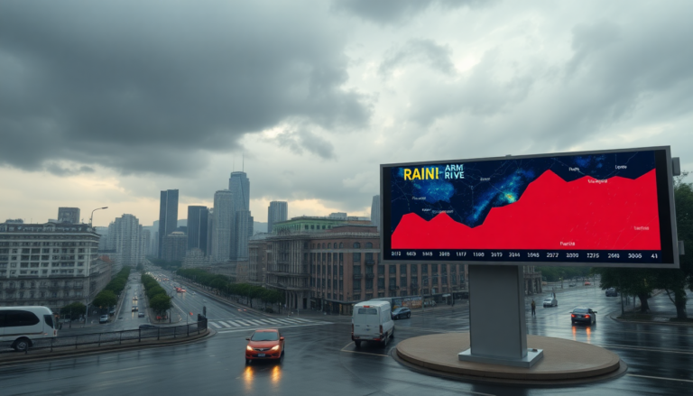 Mapa en vivo de las lluvias de este lunes en Buenos Aires