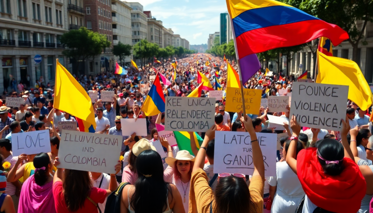 Rechazo a la violencia de género en Colombia