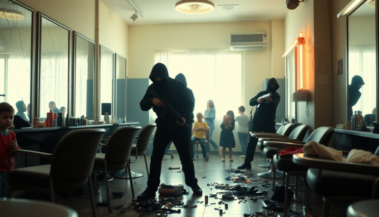 Robo violento en peluquería marplatense con niños presentes