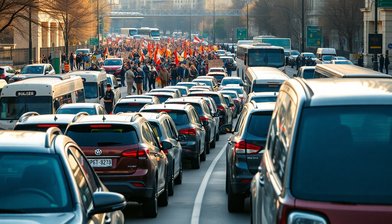 Se esperan congestiones viales por manifestaciones en la ciudad