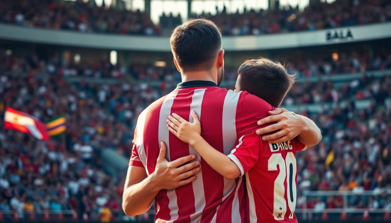 Emotivo reencuentro entre padre e hijo antes del partido Huracán vs. Platense
