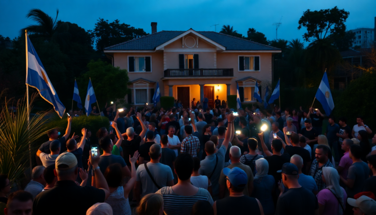 La vigilia de apoyo a Cristina Kirchner reúne a miles en su casa