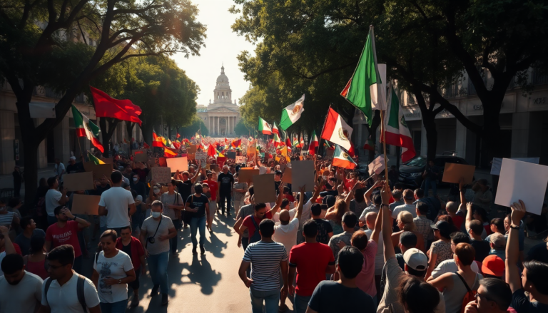 Las masivas protestas en México exigen el fin de las políticas de Trump en 2025