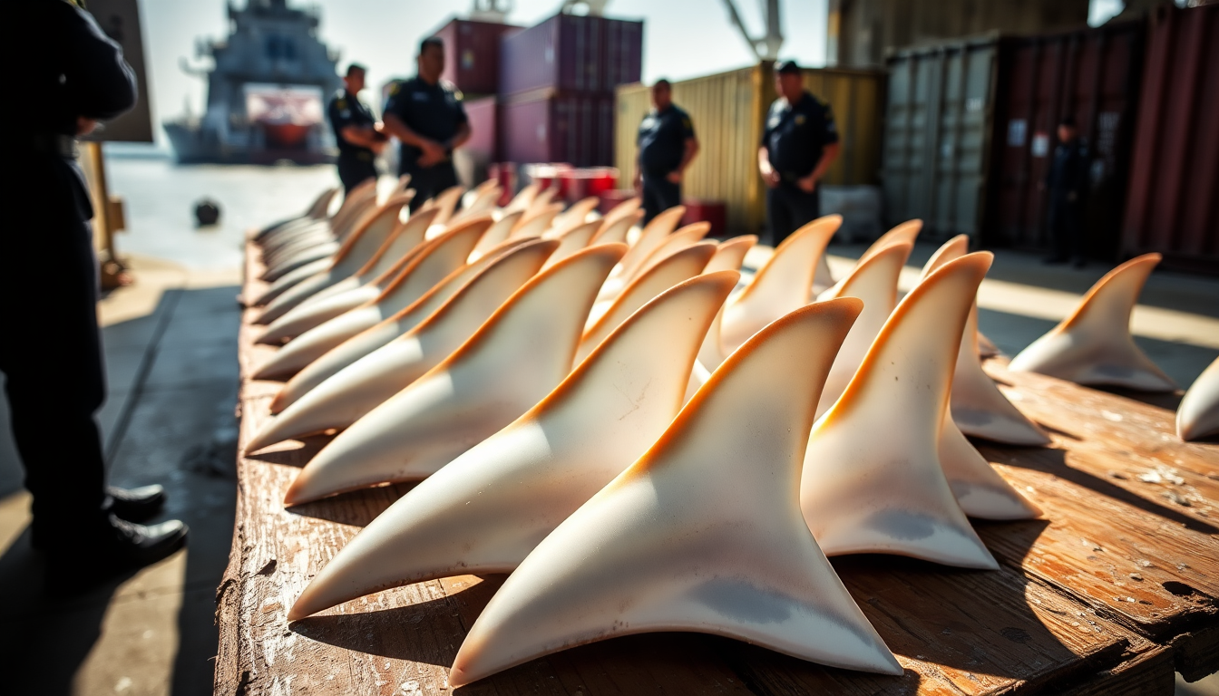 México realiza un decomiso histórico de más de 2,000 kilos de aletas de tiburón