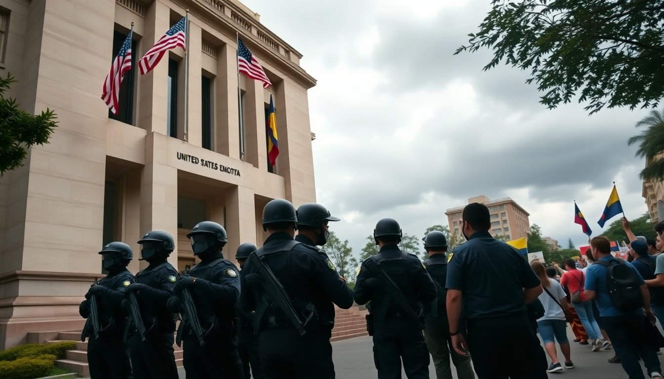 Colombia refuerza la seguridad de la embajada de EE.UU. en medio de protestas