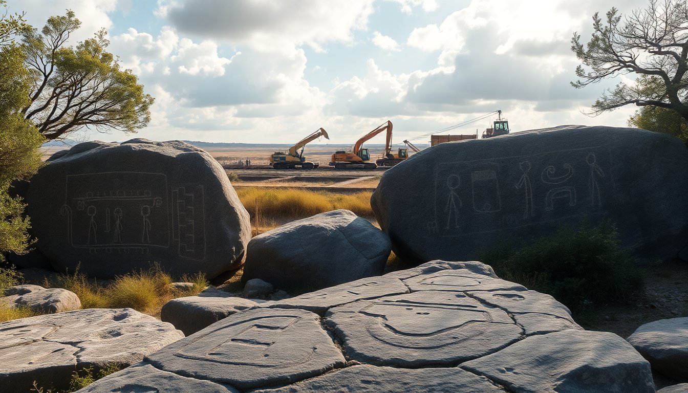Desvío del tren México-Querétaro: Protección de los Petroglyphos en Peligro
