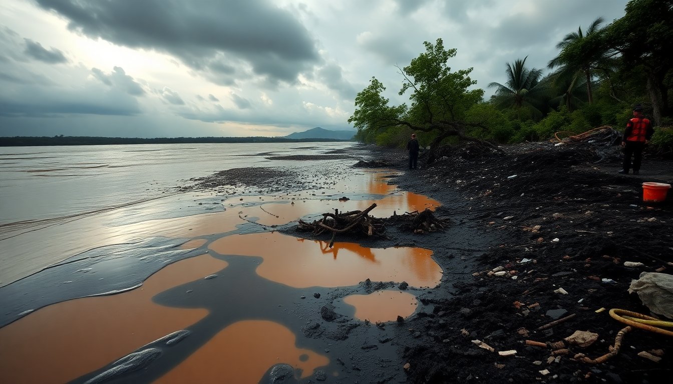 Impacto Ambiental de la Fuga de Petróleo en el Río Pantepec tras las Lluvias en Veracruz