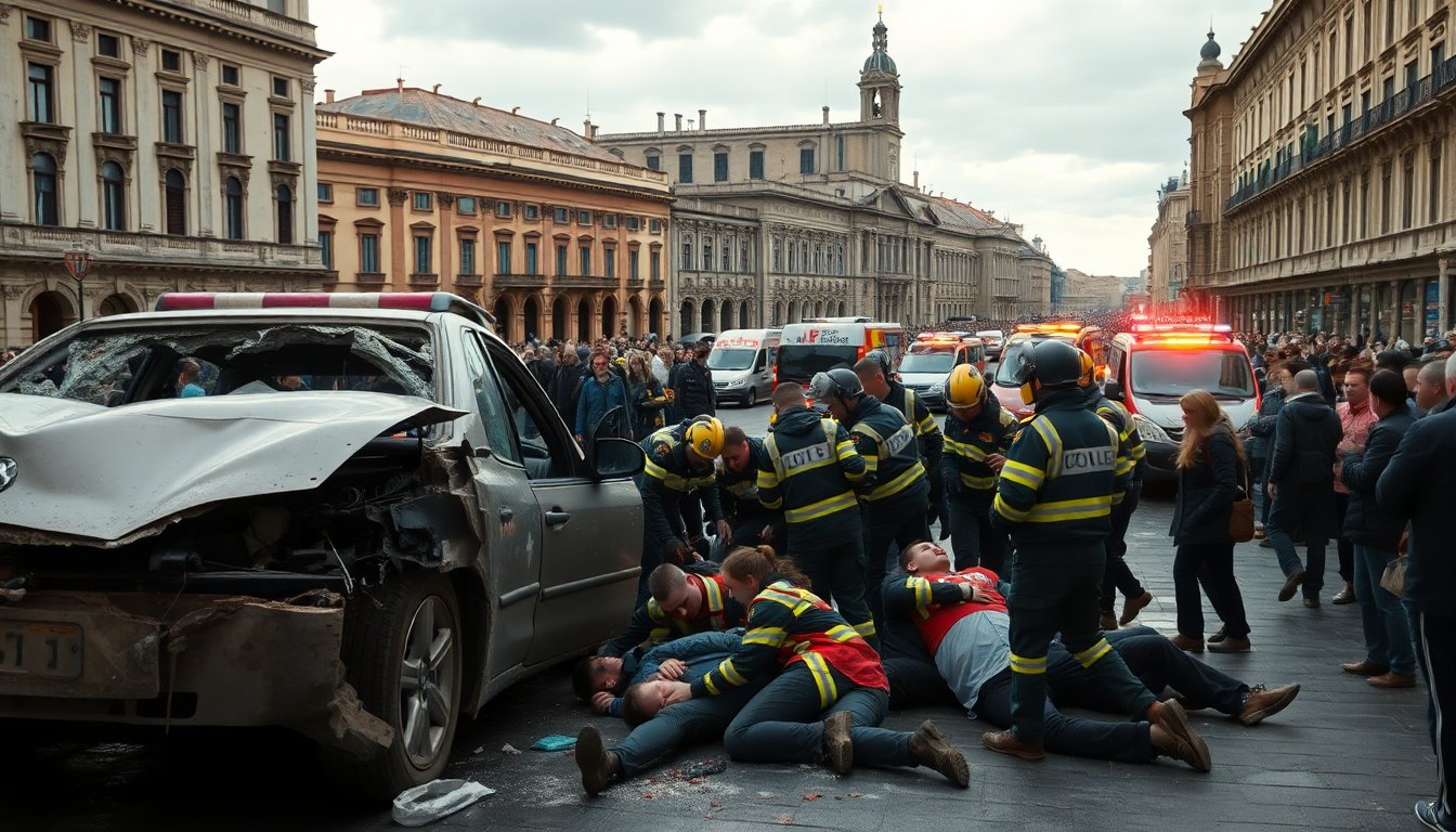 Incidente en el centro de la ciudad provoca múltiples heridos y caos