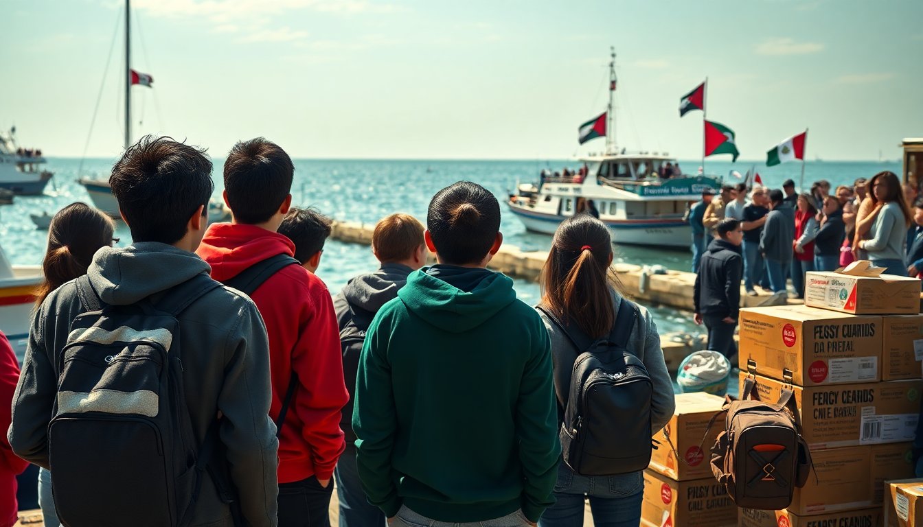 Nacionales mexicanos detenidos en flotilla humanitaria con destino a Gaza