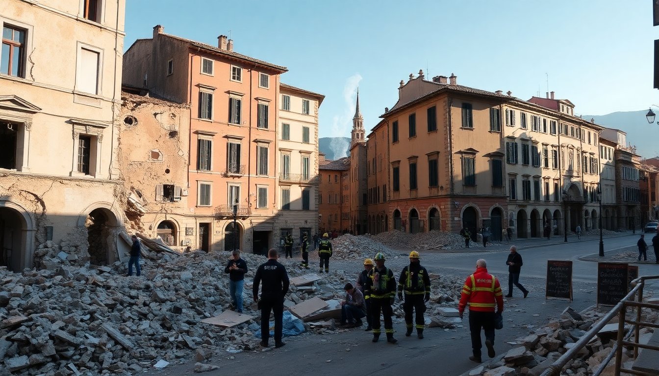 Terremoto di forte intensità in centro Italia