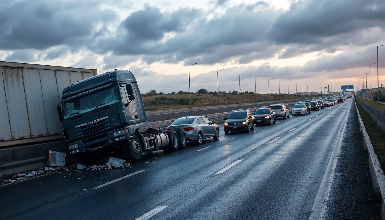 Congestión y demoras en la autopista Buenos Aires-La Plata tras accidente vial