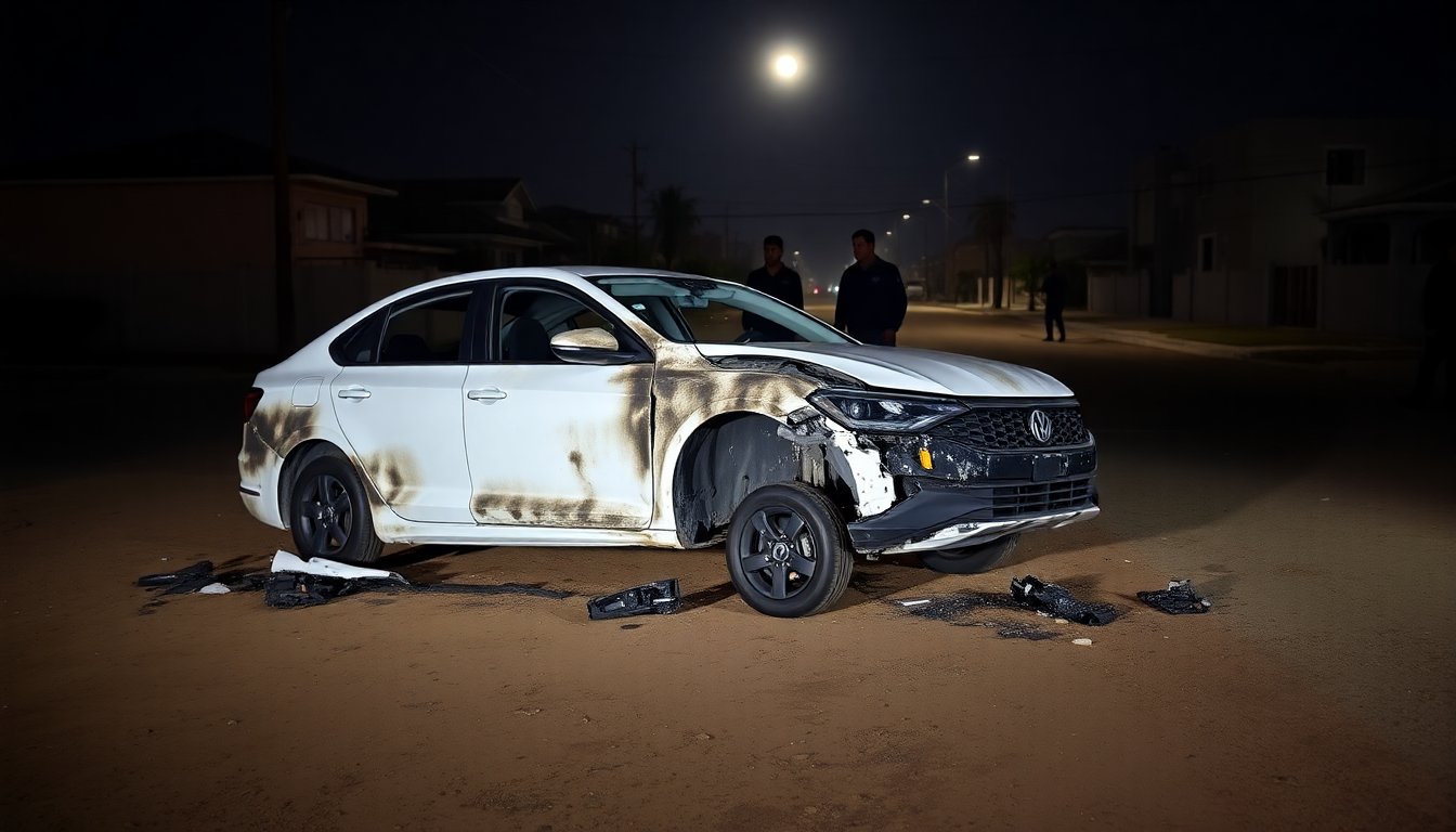 Detenidos tras desmantelar vehículo involucrado en accidente en Mexicali