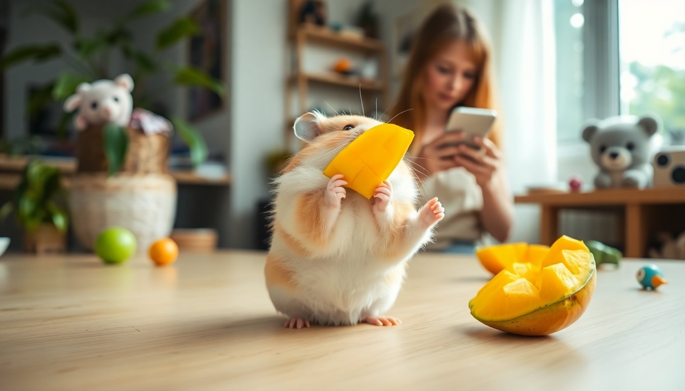 Un hámster ingenioso se vuelve viral robando fruta deliciosa