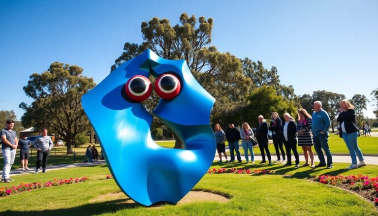 Vandalismo en Mount Gambier: Adolescente Arrestada por Dañar la Escultura ‘Cast in Blue’