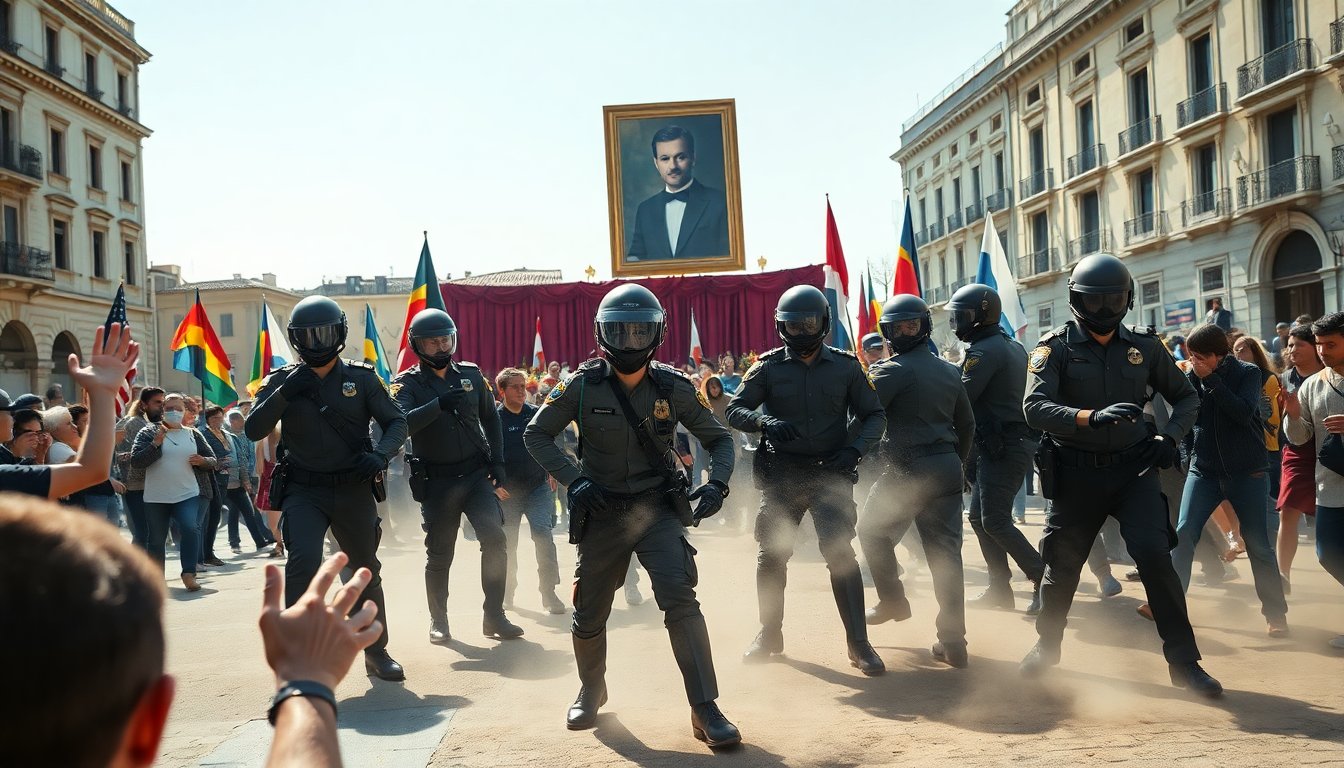 Detención violenta de Narges Mohammadi en Irán durante un acto público