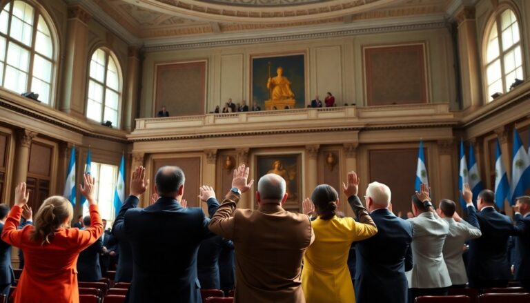El Congreso argentino da la bienvenida a nuevos diputados y senadores