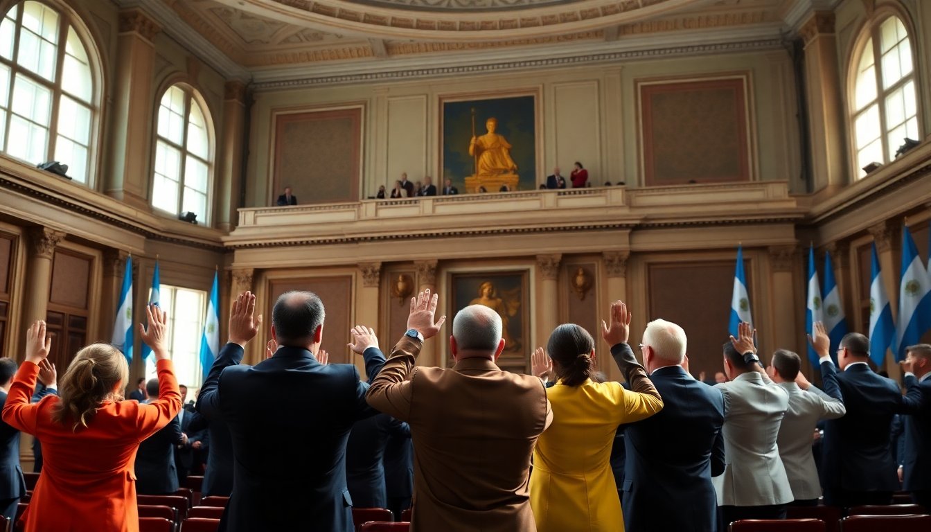 El Congreso argentino da la bienvenida a nuevos diputados y senadores