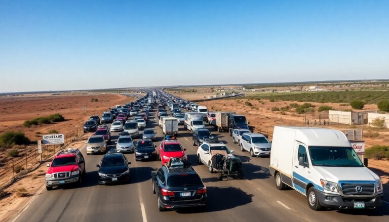 Migrantes organizan caravanas hacia México para celebrar las fiestas navideñas