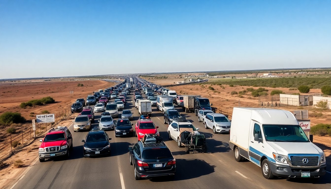 Migrantes organizan caravanas hacia México para celebrar las fiestas navideñas