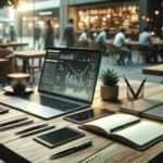 Joven gestionando sus finanzas e inversiones