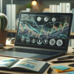 Joven analizando criptomonedas y finanzas personales