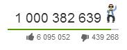 Psy - Gangnam Style Psy dansant à côté du nombre de vues de Gangnam Style