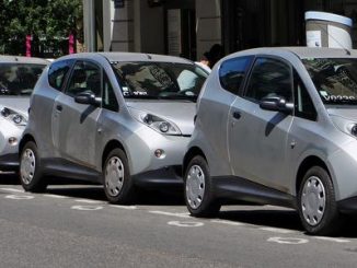 Bluecar de Bolloré utilisé en Autolib à Paris