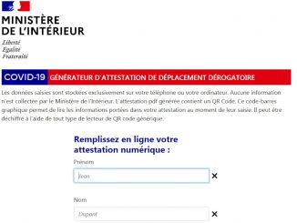 coronavirus attestation deplacement mobile