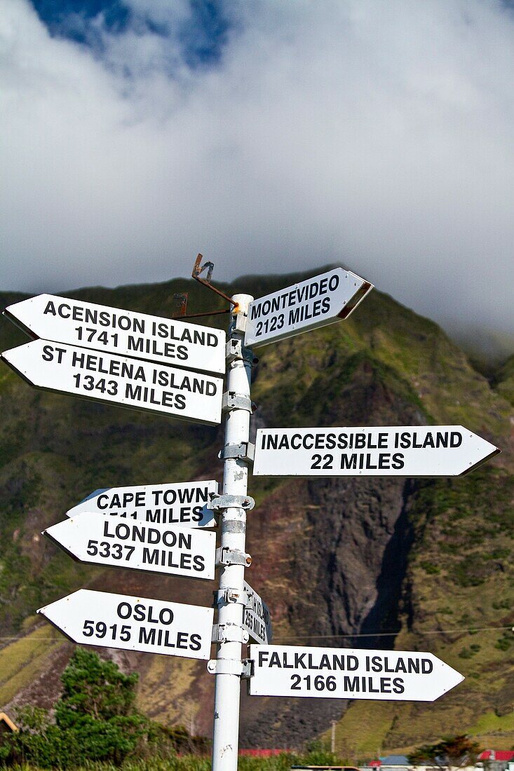 70408772 view of tristan da cunha a the most remote inhabited location on eartha south atlantic ocean view of