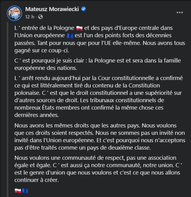 Cour constitutionnelle de Pologne c. Europe : risque de «Polexit» ?