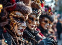 Abito di alta moda ispirato al Carnevale