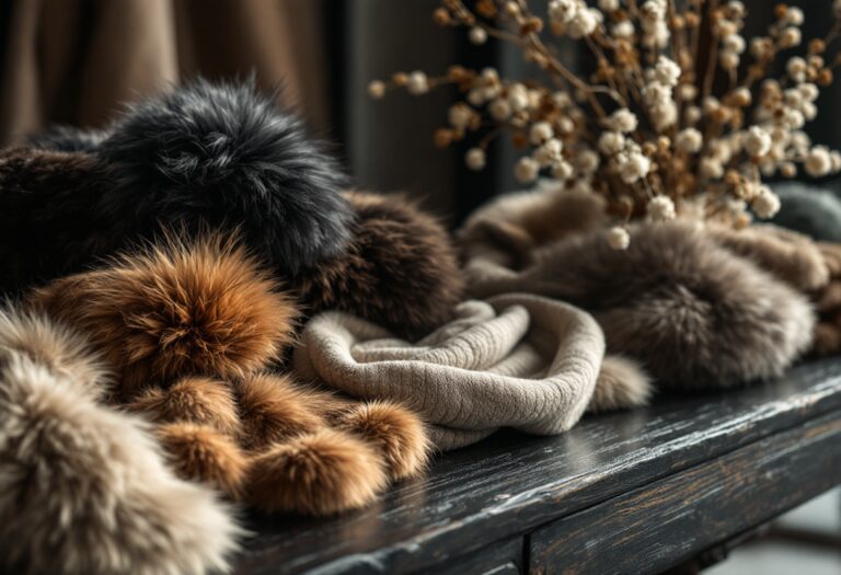 Immagine di pelliccia elegante in un contesto sostenibile