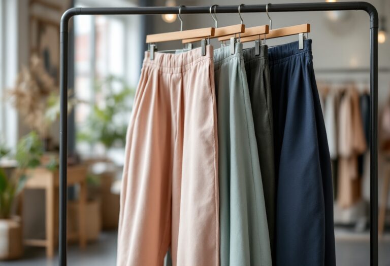 Pantaloni larghi eleganti indossati in un evento formale