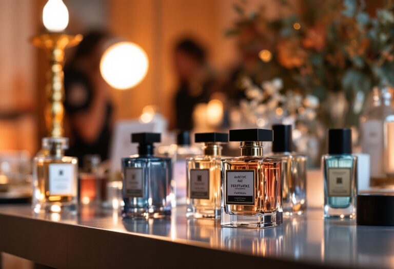 Immagine di profumi artistici in un elegante negozio